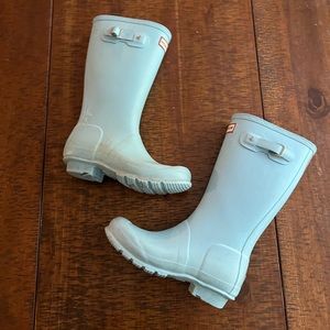 Light blue hunter rainboots